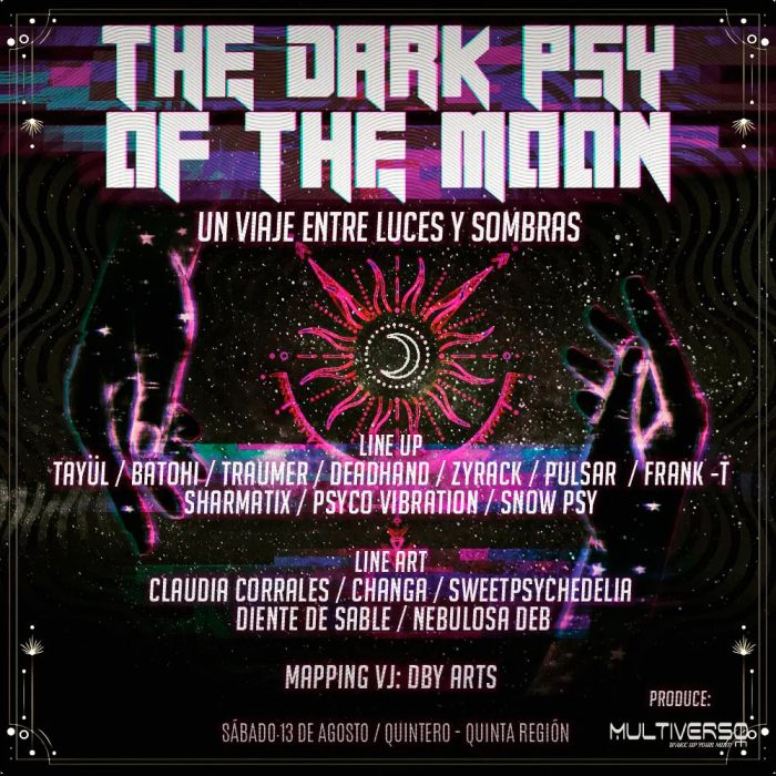 Flyer Dark Psy of the moon - Evento Darkpsy psytrance